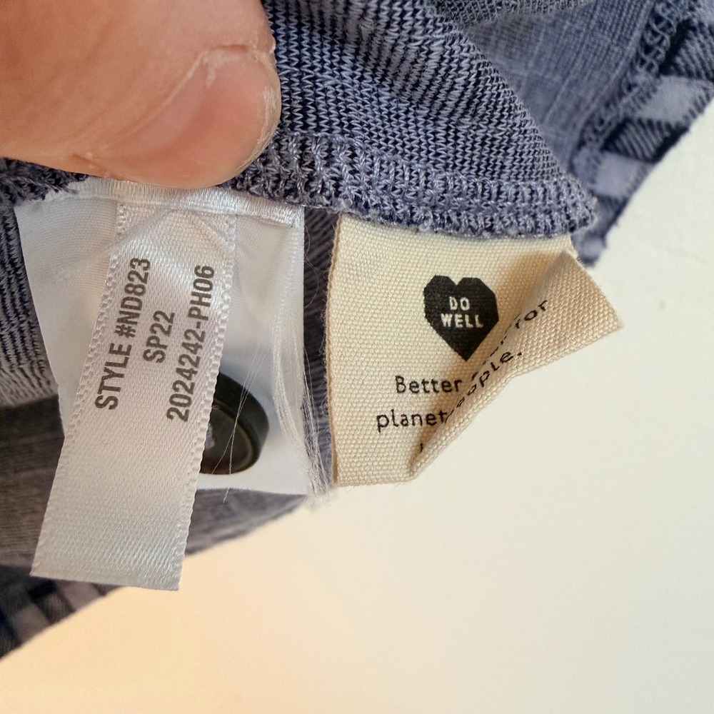 Madewell Womens Gingham Button Shoulder Short Sleeve Top Blue XXS Preppy - Picture 4 of 5